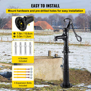 Load image into Gallery viewer, SucceBuy Hand Water Pump with Stand 15.7 x 9.4 x 53.1 inch Pitcher Pump &amp; 26 inch Pump Stand for Yard Garden Farm Irrigation Use - AMOCART
