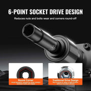 Load image into Gallery viewer, Amocart Drive Impact Socket Set Deep&amp;Shallow Socket Set CR-V Alloy Steel for Auto Repair Easy-to-Read Size Marking Storage Case
