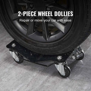 Load image into Gallery viewer, Amocart Car Tire Wheel Trolley Dollies 2/4PCS 1500Lbs Weight Capacity Vehicle Skates Moving Tire 4 Casters Auto Repair Mover
