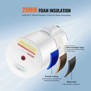 Load image into Gallery viewer, Amocart Electric Water Heater 40/70L Tank Instant Hot Water Heater 1.6Kw Tankless Water Heater w/ LED Display Knob Control IPX4
