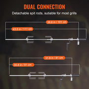 Charger l'image dans la visionneuse de galerie, Amocart 39-56inch Universal Grill Rotisserie Kit for Grills Electric BBQ Grill w/Motor Stainless Steel Automatic Grilling Kit
