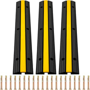 Load image into Gallery viewer, Rubber Speed Bump 1 Channel Driveway Cable Protector Ramp Wire Cover Cord Guard for Parking Lot Warehouses Traffic
