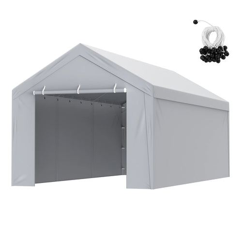 SucceBuy Carport Replacement Canopy Cover Garage Top Tent Shelter Tarp Heavy-Duty Waterproof & UV Protected （Frame Not Include）