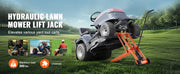 Load image into Gallery viewer, SucceBuy Lawn Mower Lift with Hydraulic/Threaded jack, 500/880 Lbs Adjustable Movable Lawn Lifter for Lawn Mower  Garden Tractor
