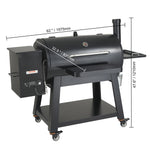 Amocart Portable Charcoal Grill Propane Gas Grills with Cover and Cart Heavy Duty Iron BBQ Grill for Outdoor Cooking Barbecue
