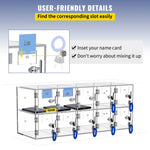 Amocart Cell Phone Storage Locker 10/20 Slots Acrylic Material w/ Door Locks &Keys Wall-Mounted Cabinet Pocket Office Classroom