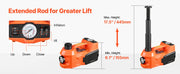 Charger l'image dans la visionneuse de galerie, Amocart Electric Car Jack, 5T Electric Scissor Jack with Built-In Inflator 12V Tire Changer with  LED Light for Sedan SUV Truck
