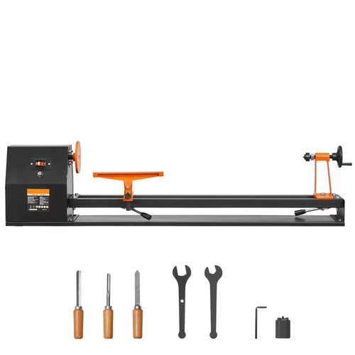 SucceBuy Benchtop Wood Lathe 10in x 18in / 14in x 40in US-120V Power Wood Turning Lathe Machine Variable Speeds for Woodworking