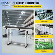 Load image into Gallery viewer, VEVOR 150 CM PVC Conveyor Belt Machine 59''x 7.8'' With Stainless Steel Adjustable Guardrail for Automatic Electrical Industrial
