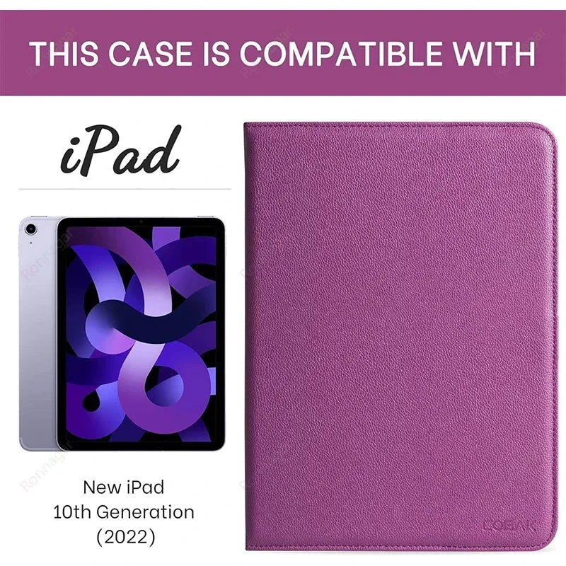 Case For iPad Air2 Air1 Cover 5th 6th 7 8 9 10.2 Funda iPad A19 2026 A16 2025 Air11 2025 Pro11 9.7 2018 2017 360° Rotating Case