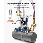 Load image into Gallery viewer, Amocart CG2-11Y Manual Pipe Cutting Machine 0.2"-2" Thick Pipe Beveling Machine w/ 82in Chain Portable Torch Beveling GasCutter
