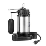 SucceBuy Submersible Sewage Pump Cast Iron with Automatic Float Switch Stainless Steel for Clean Flooded Basement Yard Farm