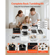 Charger l'image dans la visionneuse de galerie, Amocart Rock Tumbler Kit Rock Polishing Kit 4 Speed Settings 9-Day Polishing Timer Stone Polishing Kit Rock Polisher
