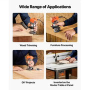 Load image into Gallery viewer, Amocart Wood Router 1HP 710W Variable Speed Palm Router Tool with Soft Start Fixed Base &amp;1/4-Inch Collet for Woodworking Corded
