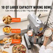 Bild in Galerie-Viewer laden, Amocart 10L/14L/28.5L/18.7L Commercial Food Mixer Commercial Stand Mixer with 3 Adjustable Speeds 550W 1100W Dough Mixer
