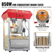 Load image into Gallery viewer, Amocart 8/12Oz Electric Popcorn Maker Commercial Popper Machine  Automatic Corn Cookware with Scoop Spoon SUS304 Heating Tube
