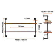 Load image into Gallery viewer, Amocart Industrial Pipe Shelf Wall-Mount Floating Rustic Wood Shelves Bracket Storage Rack Sundries Holder for Kitchen Bedroom
