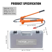 Load image into Gallery viewer, Amocart 10/12T Porta Power Kit Portable Hydraulic Jack with Oil Hose Auto Body Frame Repair Kit with StorageCase for Car Repair
