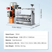 Bild in Galerie-Viewer laden, Amocart Electric Wire Stripping Machine Cable Stripper Peeler 750W 1.5-32mm 10 Channels Acrylic+Aluminum Scrap Copper Recycling
