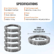 Bild in Galerie-Viewer laden, SucceBuy Razor Wires Razor Barbed Wire Razor Wire Fencing Fence Double Spiral Barbed Wire Galvanized Wire Rolls Razor for Garden
