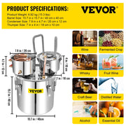 Load image into Gallery viewer, 12L 20L 30L 50L Alcohol Brewing Distiller DIY Moonshine Apparatus Stainless Steel Still Whisky Brandy Home Appliance
