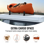 Amocart Van Roof Ladder Rack 2/3 Bars Alloy Steel Roof Racks 500/750 LBS Capacity Rain-Gutter Roof Rack Van Ladder Rack for Van