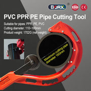 Load image into Gallery viewer, BORX PPR Pipe Cutter Portable Tube Cutter 14-65mm/110-160mm Dual-purpose Scissor for Copper Aluminum PVC PPR PE Tube Hand Tools
