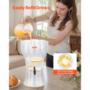 Load image into Gallery viewer, SucceBuy Beverage Dispenser 3.4 Gallon Drink Dispenser for Parties Plastic Juice Dispensers with No-Drip Spigot for Restaurants - AMOCART
