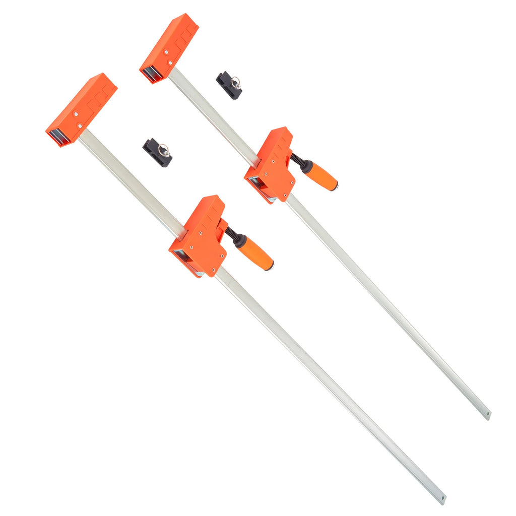 SucceBuy Bar Clamps 2Pcs 50" Parallel Clamp Set F Clamp w/ 1100lbs Load Limit  High-strength Plastic and Carbon Steel Wood clamp