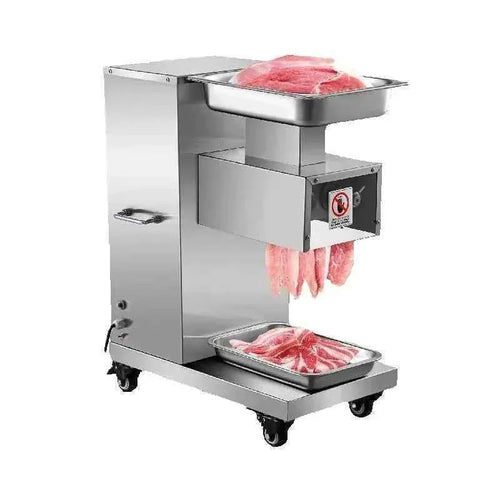 Amocart 500Kg/H Electric Meat Slicer 750W Commercial Meat Cutter 3mm Stainless Steel Blades Food Cutting Slicing Machine