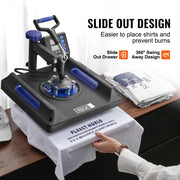 Load image into Gallery viewer, Amocart Heat Press Machine Heat Transfer Machine 30oz Tumbler Press 360° Swing Away Digital T-Shirt Pressing Coating

