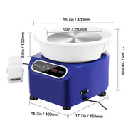 Bild in Galerie-Viewer laden, Amocart Pottery Wheel 11 inch Pottery Forming 450W Electric Wheel for Pottery Direct Drive Ceramic Wheel for DIY Art Craft Blue
