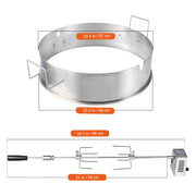 Charger l'image dans la visionneuse de galerie, Amocart 39-56inch Universal Grill Rotisserie Kit for Grills Electric BBQ Grill w/Motor Stainless Steel Automatic Grilling Kit
