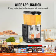 Load image into Gallery viewer, SucceBuy 1/2 Tanks Commercial Beverage Dispenser 10L/12L/18L Per Tank Juice Dispenser Stainless Steel Ice Tea Drink Machine
