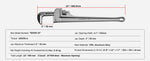 Amocart Pipe Wrench Aluminum Straight Pipe Wrench Adjustable Plumbing Wrench High Strength Jaw & Ergonomic Handle Automotive