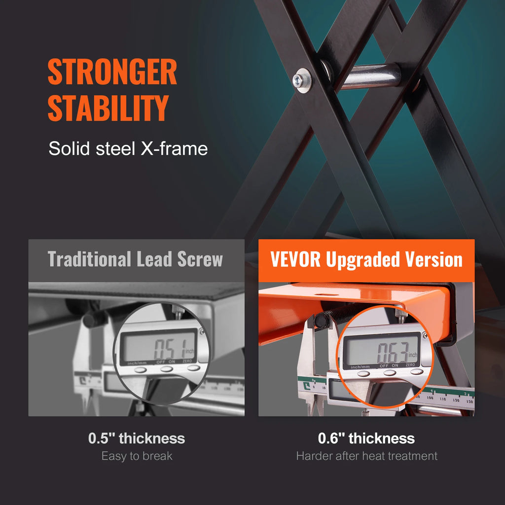SucceBuy Motorcycle Lift 500kg Motorcycle Scissor Lift  with Saddle &Safety Pin Steel Motorcycle Jack Hoist Stand for Motorbike
