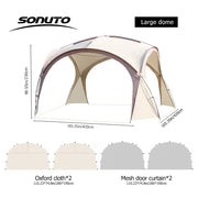 Load image into Gallery viewer, Sonuto Extra Large Dome Canopy Tent Pop-up Camping Gazebo with Mosquito Net Waterproof Sun Protection Pavilion for Outdoor Party

