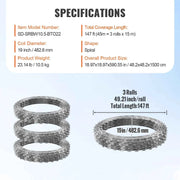 Bild in Galerie-Viewer laden, SucceBuy Razor Wires Razor Barbed Wire Razor Wire Fencing Fence Double Spiral Barbed Wire Galvanized Wire Rolls Razor for Garden
