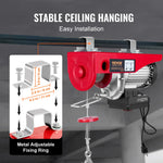SucceBuy 1320-2200 lbs Wireless Electric Hoist with 40ft Single Cable Lifting Height Steel Wire Winch Garage Warehouse Factory