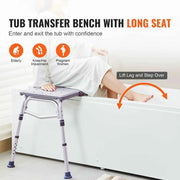Load image into Gallery viewer, Amocart Tub Transfer Bench for Bathtub Shower Seats Lightweight Shower Bench with Non-Slip Bath Seats with Armrest and Backrest
