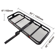 Load image into Gallery viewer, Amocart 47/53/60 in Hitch Cargo Carrier 400/500lb Capacity Trailer Hitch Mount Aluminum Cargo Basket for Truck Pickup Camping
