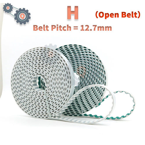 PU Belt Open H Timing Belt Width 15mm 20mm 25mm 30mm 40mm H Belt Polyurethane With Belt Steel Wire H PU Open Synchronous Belt