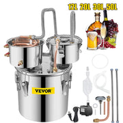 Load image into Gallery viewer, SucceBuy 12L 20L 30L 50L Alcohol Brewing Distiller DIY Moonshine Apparatus Stainless Steel Still Whisky Brandy Home Appliance - AMOCART
