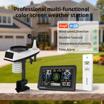 Professional Wi-Fi Wireless Weather Station with 7-in-1 Outdoor Weather Sensor, Large Full-Color LCD, 433MHz, 300ft Range, App