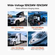 Load image into Gallery viewer, Amocart DC to DC Battery Charger 520W 40A Alternator Charger Fits LiFePO4 Lead-Acid AGM GEL Batteries 12V/24V-12V/24V for RV
