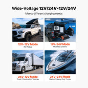 Load image into Gallery viewer, SucceBuy DC to DC Battery Charger 520W 40A Alternator Charger Fits LiFePO4 Lead-Acid AGM GEL Batteries 12V/24V-12V/24V for RV - AMOCART
