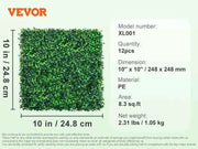 Bild in Galerie-Viewer laden, SucceBuy 12PCS 10x10 in Artificial Boxwood Panels Boxwood Hedge Wall Mat Artificial Grass Backdrop Privacy Screen UV Protected
