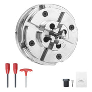 Load image into Gallery viewer, SucceBuy 4 Inch Wood Lathe Chuck 4-Jaw Self-Centering Wood Turning Chuck Set with 1in x 8TPI Thread &amp; Adapter for Woodworking - AMOCART
