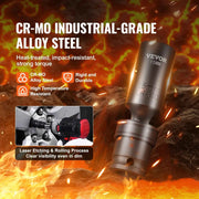Charger l'image dans la visionneuse de galerie, Jeu de douilles à choc rotatives à 360 degrés SucceBuy, jeu de douilles profondes universelles métriques 3/8" 10-19 mm en acier allié 6 points Cr-Mo pour réparation
