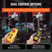 Load image into Gallery viewer, SucceBuy 1320 lbs Electric Hoist Crane with 328 ft Wireless 40 ft Single Cable Lifting Height Electric Lift Hoist for Factory
